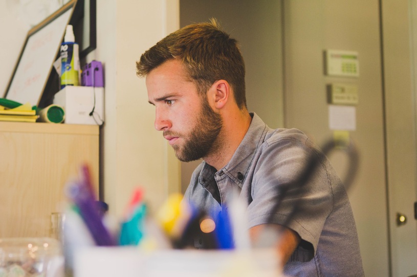 Student working