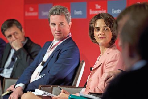 Delia Velculescu at recent economy conference held in Greece. Courtesy of AP