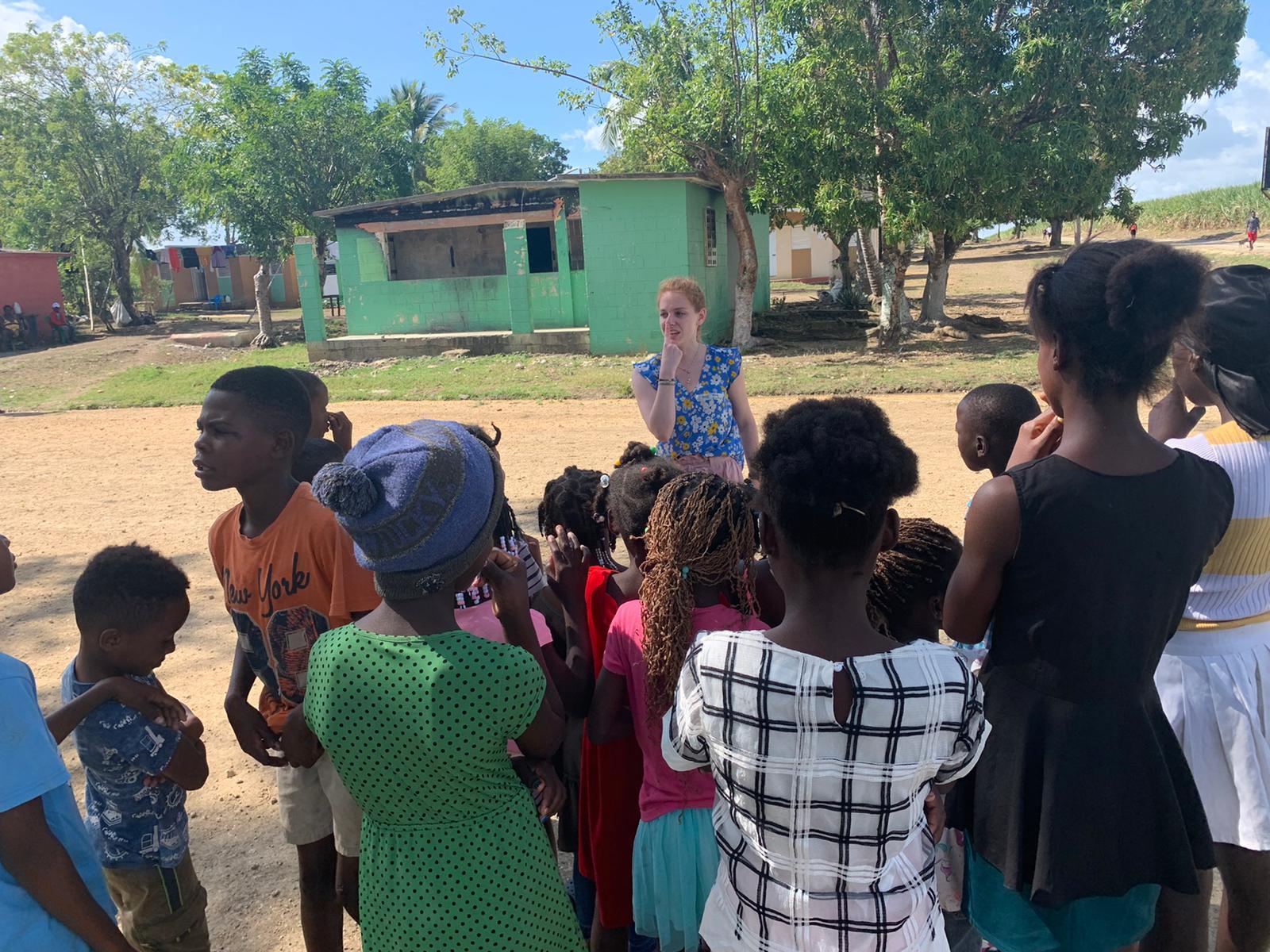 Nursing student with children