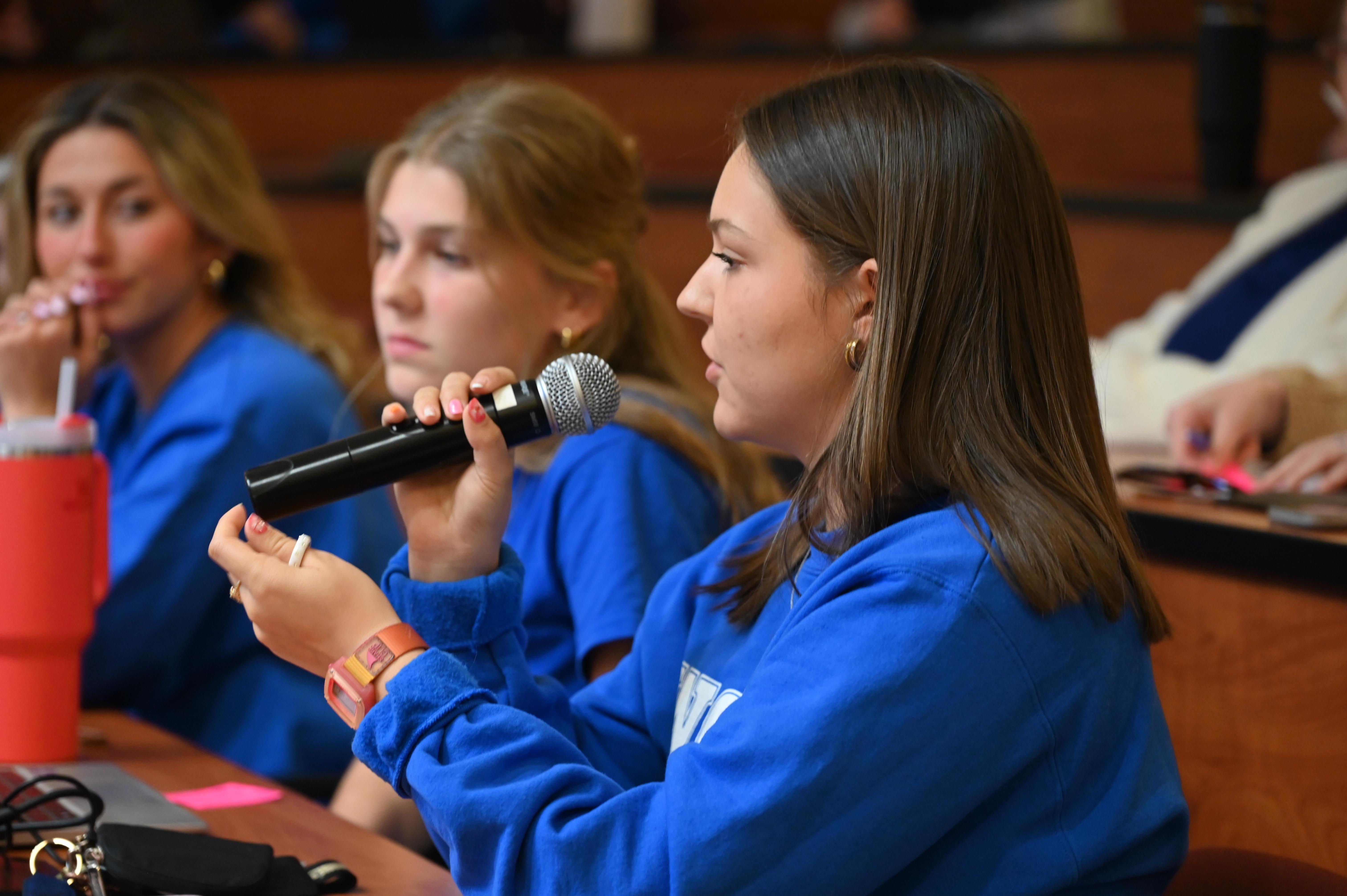 Students at the leadership seminar