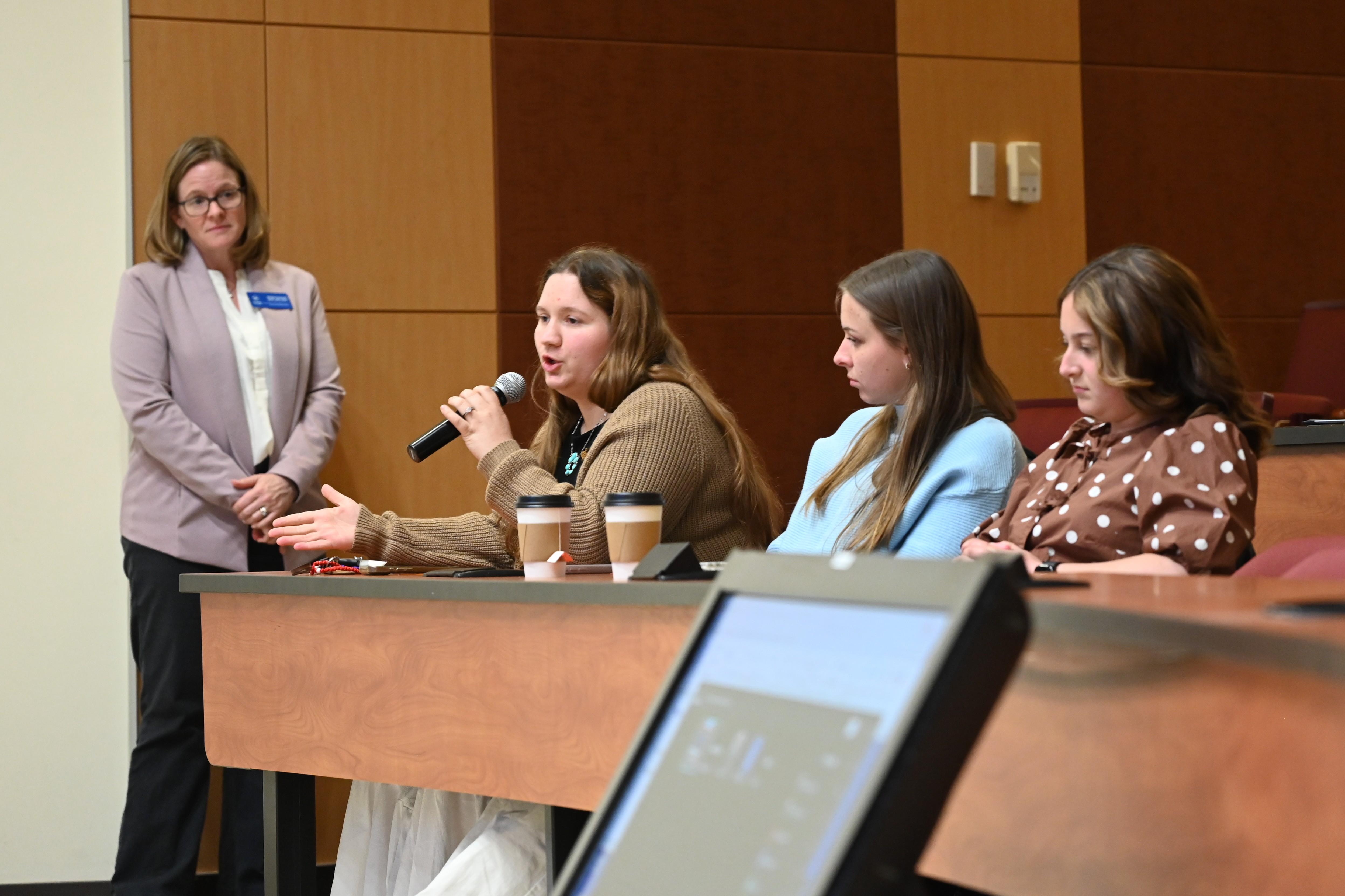 Students at the leadership seminar