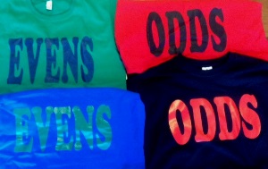 Odds and Evens Shirts Available S, M, L, XL and 2XX $15